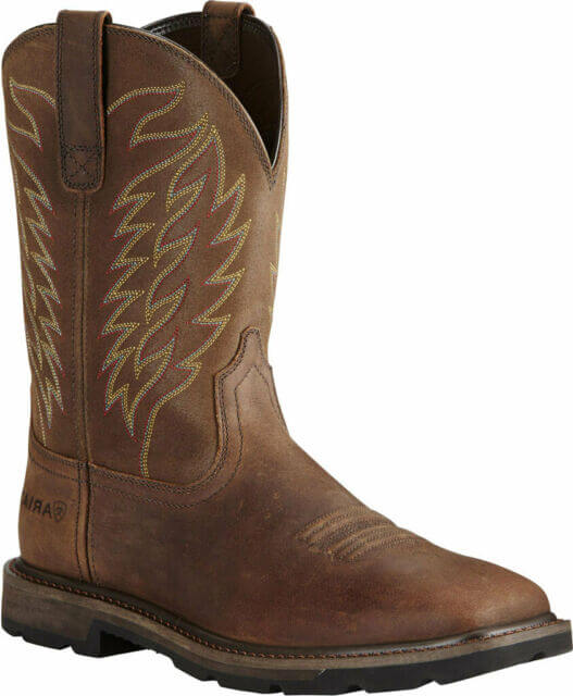 Ariat Groundbreaker Square Toe Work Boot – Men’s Safety Toe Western Work Boot