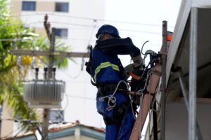 electrician working on electrical networks